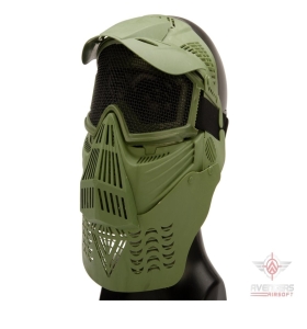 Máscara protección malla Ful Face Ajustable Desarmable (Verde)